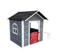 Robincool Casetta per Bambini in Legno Chloe 1,2 m² de 116x138x132 cm Casetta Giocattolo per Esterni con Porta a Battente, Tetto a Due Falde, Finestre e Panca da Esterno