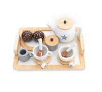 ROBINCOOL JUEGO DE TÉ INFANTIL MONTESSORI DE ECO MADERA "TEA CAPRIZZE" BANDEJA, TETERA Y ACCESORIOS INCLUIDOS 27 X 21 X 10 CM Cura della persona e salute