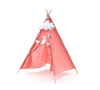 Robincool Tenda Tipi per Bambini Montessori Kalpana 80x80x110 cm Pieghevole Uso Interno e Esterno Fabbricata in Tessuto Rosa