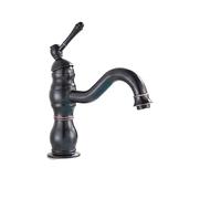 Robinet de Bassin doré brossé Baillé Robinet d'évier de pulvérisation à poignée de Pull-Out Robinet de comptoir monté sur Le Plafond à Eau Chaude et à Eau Froide (Chrome Short)