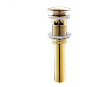 Robinet de Bassin doré brossé Baillé Robinet d'évier de pulvérisation à poignée de Pull-Out Robinet de comptoir monté sur Le Plafond à Eau Chaude et à Eau Froide (Chrome Short)