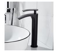 Robinet de Bassin doré brossé Baillé Robinet d'évier de pulvérisation à poignée de Pull-Out Robinet de comptoir monté sur Le Plafond à Eau Chaude et à Eau Froide (Chrome Short)