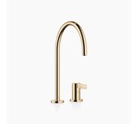 Robinet de cuisine Dornbracht TARA Ultra, mélangeur à deux trous, rosaces individuelles, saillie 241mm, 32815875-09, 32815875-09, Colorazione: ottone