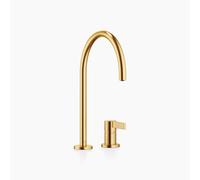 Robinet de cuisine Dornbracht TARA Ultra, mélangeur à deux trous, rosaces individuelles, saillie 241mm, 32815875-28, 32815875-28, Colorazione: ottone spazzolato
