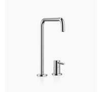 Robinet de cuisine META Square Dornbracht, mélangeur à deux trous, saillie 235mm, rosaces individuelles, 32815861-93, 32815861-93, Colorazione: Cromo spazzolato