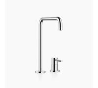 Robinet de cuisine META Square Dornbracht, mélangeur à deux trous, saillie 235mm, rosaces individuelles, 32815861-00, 32815861-00, Colorazione: cromo