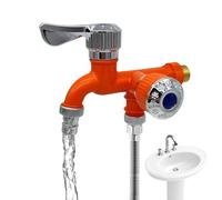 Robinet De Jardin À Double Sortie - Beccuccio a 2 vie per piscina esterna Robinet | Rubinetto per lavatrice, acqua fredda, multifunzionale, PP, infrangibile, durevole, attacco filettato 12,5 x 20 cm