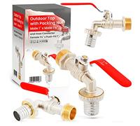 Robinet de Jardin Extérieur d'Eau Laiton 1 x 11/4 Raccord de Tuyau 11/4 x 1 | Valve de Robinet Vanne Taraudage Mâle d'écoulement à Bille Qualité Supérieure