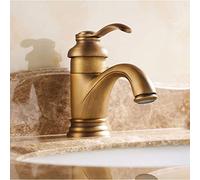 Robinet de mélangeur brossé à Levier Unique, Robinet de mélangeur d'évier en Laiton avec Bulle ajusté à Froid, Robinet de Bassin de Salle de Bain rétro pour la Cuisine de Toilette pour Le