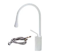 Robinet de Salle de Bain en Laiton Image à Trous Single Tapis d'alimentation en Eau 360 degrés Rotation Rotation Robinet High Mixer Tap Single Handle -Black-B: 45x21x5cm (Couleur: Or, Taille: b:
