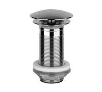 Robinet de vidange Gessi 1 1/4 avec vidange ouverte pour lavabos sans trop-plein, longueur de tige 100mm, 1391, 01391707, 01391707, Colorazione: Metallo nero spazzolato PVD