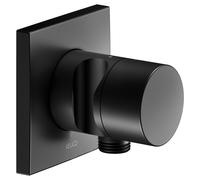Robinet KEUCO IXMO, robinet d'arrêt avec raccord de flexible et support de douchette encastré, rosette carrée, IXMO Poignée pure, 59541370202, 59541370202, Colorazione: Nero opaco