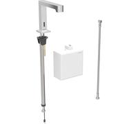 Robinetterie de lavabo Geberit Brenta, saillie 195mm, à pile, sans mélangeur, avec boîtier de fonction AP, 116.173.21.1, 116.173.21.1, Colorazione: cromato lucido e lucido