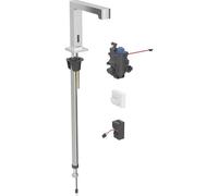 Miscelatore per lavabo Geberit Brenta, sporgenza 195 mm, con miscelatore termostatico, funzionamento a rete, per scatola funzioni da incasso, 116.197., Colorazione: cromato lucido e lucido - 116.197.21.1