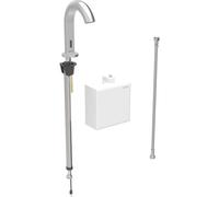 Miscelatore per lavabo Geberit Piave, sporgenza 167 mm, funzionamento a batteria, senza miscelatore, con cassetta di funzione da esterno, 116.163., Colorazione: Ottica Acciaio inox/rivestito spazzolato, facile da pulire - 116.163.SN.1