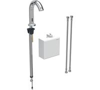 Miscelatore per lavabo Geberit Piave, sporgenza 167 mm, con miscelatore, funzionamento a generatore, con scatola funzioni da esterno, 116.166., Colorazione: cromato lucido e lucido - 116.166.21.1