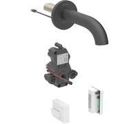 Miscelatore per lavabo Geberit Piave, sporgenza 220 mm, con miscelatore, funzionamento a generatore, per scatola funzionale da incasso, 116.286., Colorazione: nero opaco, con rivestimento facile da pulire - 116.286.14.1