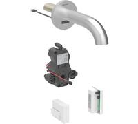 Miscelatore per lavabo Geberit Piave, sporgenza 220 mm, senza miscelatore, funzionamento con generatore, per scatola funzionale da incasso, 116.285., Colorazione: Ottica Acciaio inox/rivestito spazzolato, facile da pulire - 116.285.SN.1