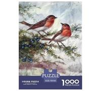 Robins-in-a-winter-garden Puzzle Giochi 1000 Pezzi Per Adulti E Ragazzi Arte Interesting Puzzle Adulti Idea Regalo Per 70x50cm/1000pcs