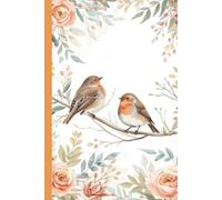 Robins Notebook: Journal with 160 Blank Plain Unruled Cream Pages for Sketching, Notes, Thoughts, Ideas, Creativity, Students, Office and Nature Observations | 6" x 9" | Softcover or Hardcover