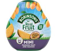 Robinsons Mini - Senza zuccheri aggiunti - a basso contenuto calorico - Frutto della passione e mango - produce 20 bevande per confezione