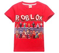 Roblox, maglietta in cotone traspirante, per giochi in famiglia o in squadra. Ideale per maschi e femmine e anche come pigiama Rosso 3 11-12 Anni