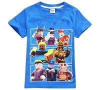 Roblox, maglietta in cotone traspirante, per giochi in famiglia o in squadra. Ideale per maschi e femmine e anche come pigiama Blu 2 11-12 Anni