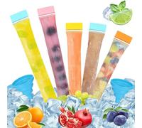 RobLuX 250 Pezzi Sacchetti per Ghiaccioli Bustine per Ghiaccioli 28cm 25cm Due Dimensioni con 2 Imbuto Sacchetti per Muffe Ice Popsicle per Yogurt per DIY Gelato Party