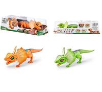 ROBO ALIVE Lurking Lizard Serie 3 (verde) Giocattolo robotico alimentato a batteria, movimenti realistici, lucertola giocattolo