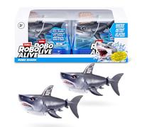 Robo Alive Water Activated Shark Confezione da 2 (Grey) by ZURU: Giocattolo robotico da bagno nuota immerso in acqua. Per bambini, ragazzi, adolescenti.
