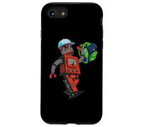 Robo Boy Rock Bot Little Robot Robotic Bro ART SUL RETRO Custodia per iPhone SE (2020) / 7 / 8