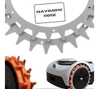 ROBO CLAWS Lame per robot tosaerba in acciaio inox per modelli Navimow i105E-i108E, 3 mm, diametro 255 mm, accessori per robot tosaerba con 14 viti in acciaio inox, punte sbavate