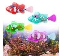 Robo Fish, 4 Pezzi Robot Fish, Giocattolo Elettronico con Luci a LED, Riutilizzabile Galleggiante Pesce Robotizzato Giocattolo da bagno per Bambini, Gatti