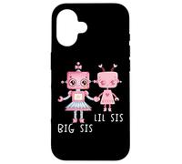 Robo Girl Robot Sister Robotic Lil Sis Big Sis ARTE SULLA SCHIENA Custodia per iPhone 16