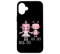 Robo Girl Robot Sister Robotic Lil Sis Big Sis ARTE SULLA SCHIENA Custodia per iPhone 16 Plus