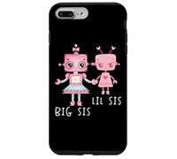 Robo Girl Robot Sister Robotic Lil Sis Big Sis ARTE SULLA SCHIENA Custodia per iPhone 7 Plus/8 Plus