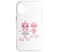 Robo Girl Robot Sorella Robotica Lil Sis Big Sis Match Fratello Custodia per iPhone 16 Plus