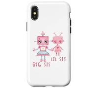 Robo Girl Robot Sorella Robotica Lil Sis Big Sis Match Fratello Custodia per iPhone X/XS