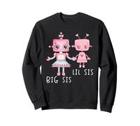 Robo Girl Robot Sorella Robotica Lil Sis Big Sis Match Fratello Felpa