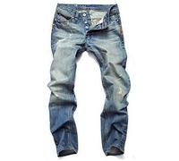ROBO Uomo Jeans Pantaloni Strappati Inserti Stile Street