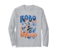 Robo Uprising - Retro Robot AI Revolution Maglia a Manica