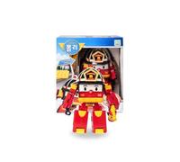 Robocar Poli DELUXE ROY Red Firetruck Transforming Robot Figure set 5" Big size