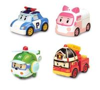 Robocar Poli Diecasting Set : Poli, Roy, Amber, Helly (Non-transformer) by Silverlit