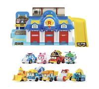 Robocar Poli Mini Centro Soccorso Auto + Auto di Soccorso 4 Auto Attrezzature...