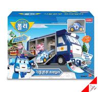 RoboCar POLI Mobile Headquarter Trailer Cabrio Carrier Case Giocattolo Diecast