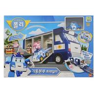 Robocar Poli Mobile HQ Trailer Playset con Die-Cast Poli Vehicle Korea Toy Set