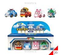 Robocar POLI RESCUE FRIENDS Vol.1 4-Type Mini Car Set Giocattolo Coreano per ...