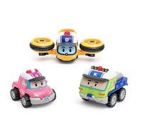 RoboCar Poli Sandvile Rescue Deluxe Die cast Pack Stagione 5 Sandy Droney Keaton