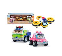 Robocar Poli Sandville Desert Rescue Diecast set 3 pezzi - droneo, keaton e s...