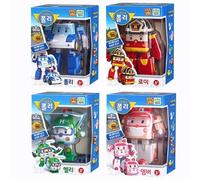 Robocar Poli Transforming Robot Deluxe Confezione da 4 5" Poli Amber Roy Hell...